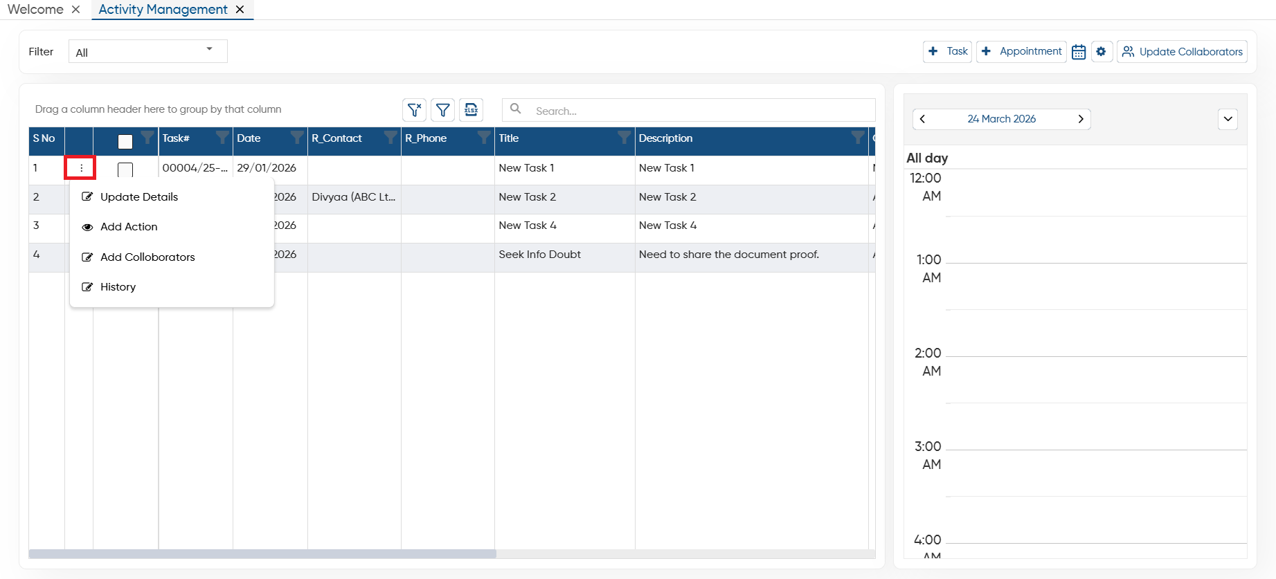 Activity Management