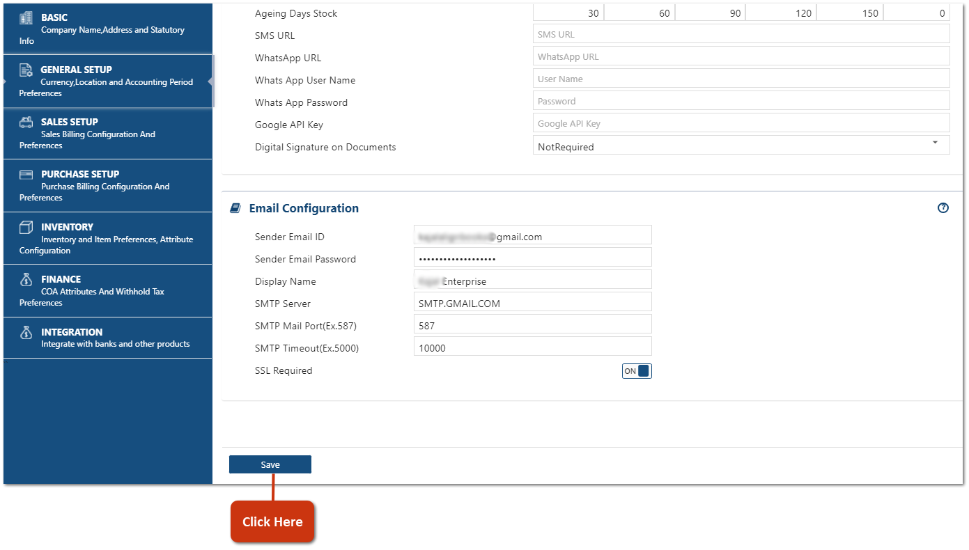 G-Mail Configuration