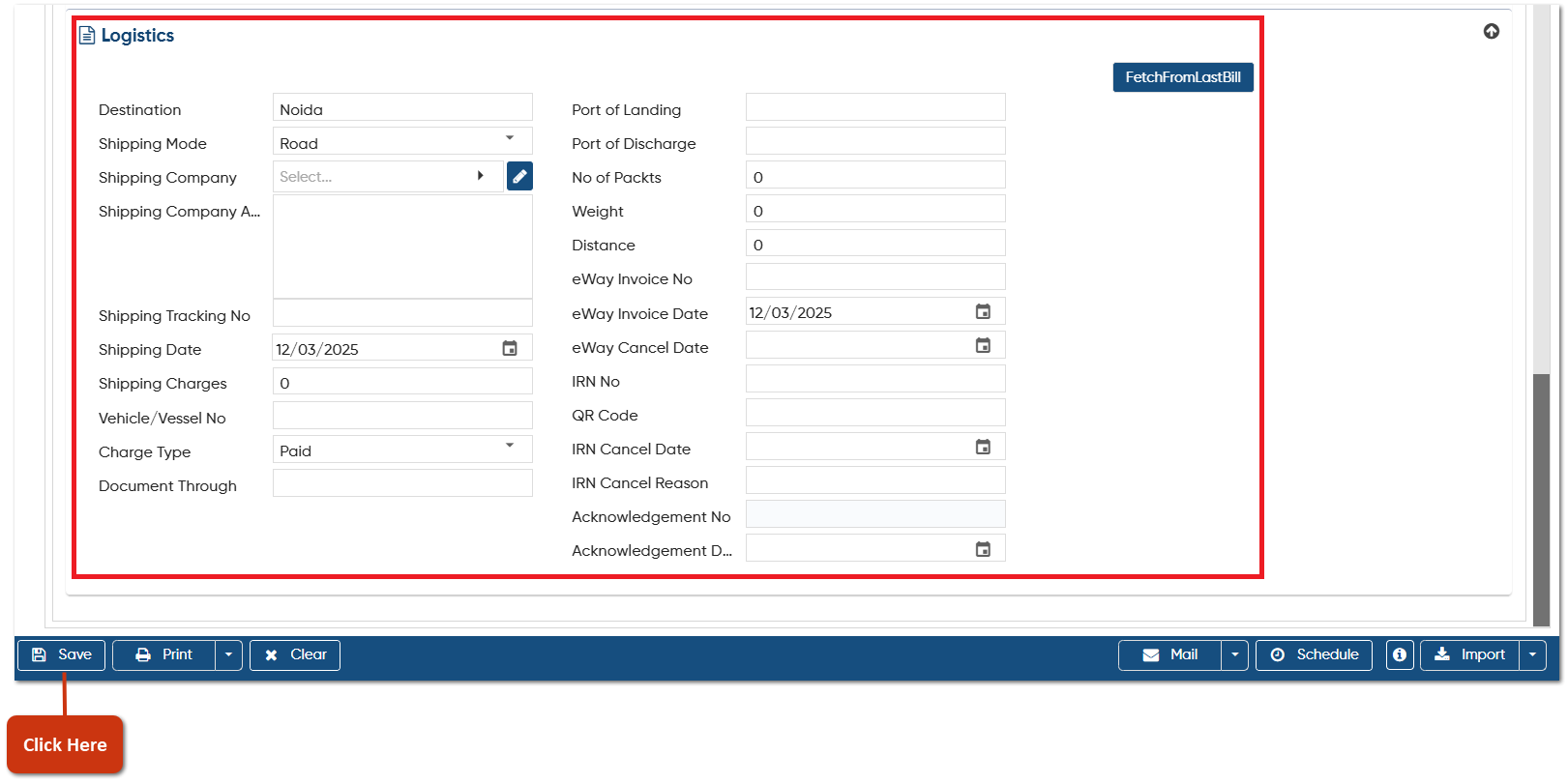 Invoice Against Jobcard